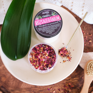 Rózsageránium fürdőtej tápláló kecsketejjel